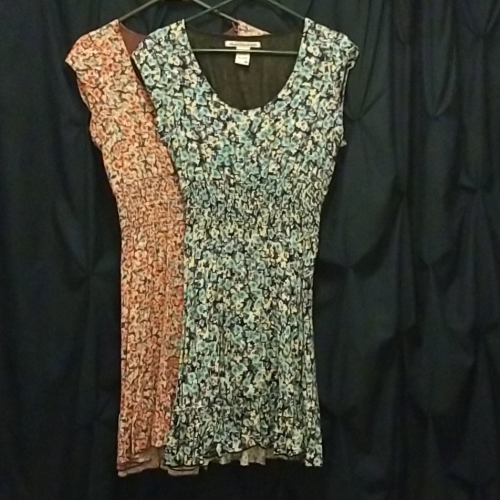 Two floral dresses